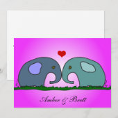 huwelijksuitnodiging voor 'liefhebbers' kaart (Voorkant / Achterkant)