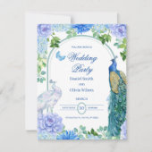 Huwelijksuitnodiging voor verlovingsfeest Waterver Kaart (Voorkant)