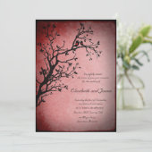 huwelijksuitnodiging voor vogels kaart (Staand voorkant)