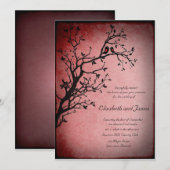 huwelijksuitnodiging voor vogels kaart (Voorkant / Achterkant)