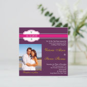 huwelijksuitnodiging voor waslabel kaart (Staand voorkant)