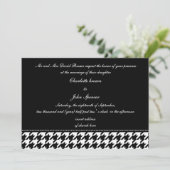 huwelijksuitnodiging voor zwarte en witte bruiloft kaart (Staand voorkant)