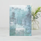 huwelijksuitnodiging | watervalland kaart (Staand voorkant)