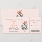 Huwelijksuitnodiging, Winterhuwelijk, Kerstmis Kaart (Voorkant / Achterkant)