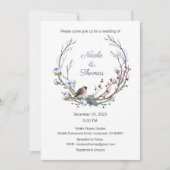 Huwelijksuitnodiging, Winterhuwelijk, krans Kaart (Voorkant)