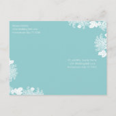 Huwelijksuitnodiging Wit op Donker Turquoise Vinta Uitnodiging Briefkaart (Achterkant)