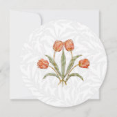 Huwelijksuitnodiging Witte Bloemen Vintage Aanpass Kaart (Achterkant)