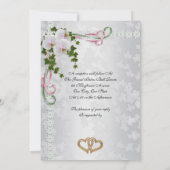 Huwelijksuitnodiging witte orchideeën kaart (Achterkant)