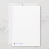 Huwelijksuitnodiging witte reliëf klimop op satijn kaart (Achterkant)