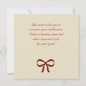 Huwelijksuitnodiging Witte Roos Kaart (Achterkant)