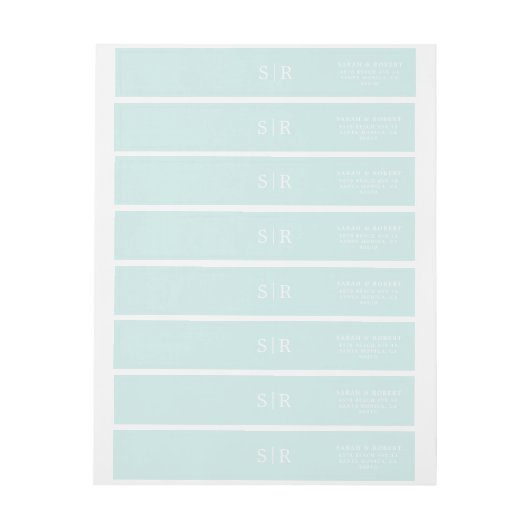 Huwelijksuitnodiging Wrap Around Label (Vel)