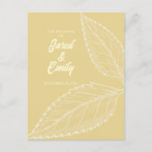 Huwelijksuitnodiging Zacht Goud Briefkaart (Voorkant)