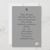 huwelijksuitnodiging, zeesterren, zanddollar kaart (Achterkant)