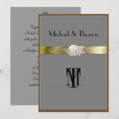  huwelijksuitnodiging, zeesterren, zanddollar kaart (Voorkant / Achterkant)