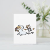 Huwelijksuitnodigingen 42 briefkaart (Staand voorkant)