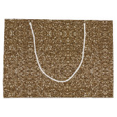 Huwelijksuitnodigingen | Aangepast Gold Glitter Groot Cadeauzakje (Achterkant)