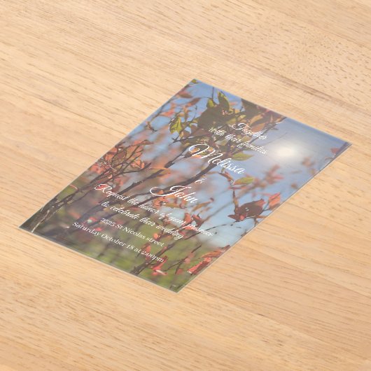 Huwelijksuitnodigingen Acryl Uitnodigingen (Laagn)