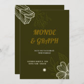 Huwelijksuitnodigingen Art Kaart (Voorkant / Achterkant)