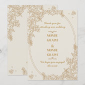 Huwelijksuitnodigingen Art Kaart (Voorkant / Achterkant)