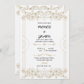 Huwelijksuitnodigingen Art Kaart (Voorkant / Achterkant)