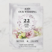 Huwelijksuitnodigingen Art Kaart (Voorkant / Achterkant)