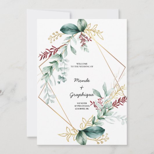 Huwelijksuitnodigingen Art Kaart (Voorkant)