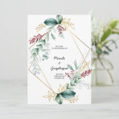 Huwelijksuitnodigingen Art Kaart (Staand voorkant)