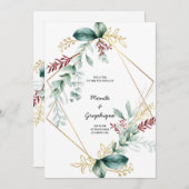 Huwelijksuitnodigingen Art Kaart (Voorkant / Achterkant)