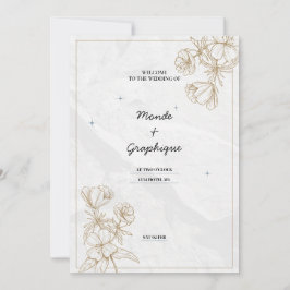 Huwelijksuitnodigingen Art Kaart