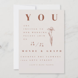 Huwelijksuitnodigingen Art Kaart