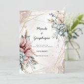 Huwelijksuitnodigingen Art Kaart (Staand voorkant)