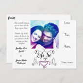 Huwelijksuitnodigingen briefkaart personaliseren (Voorkant / Achterkant)