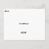 Huwelijksuitnodigingen briefkaart personaliseren (Achterkant)