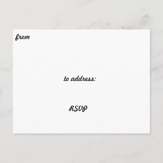 Huwelijksuitnodigingen briefkaart personaliseren (Achterkant)