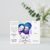 Huwelijksuitnodigingen briefkaart personaliseren (Staand voorkant)