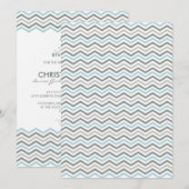 HUWELIJKSUITNODIGINGEN :: chevron1 5x7 3 Kaart (Voorkant / Achterkant)