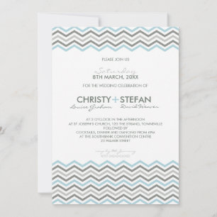 HUWELIJKSUITNODIGINGEN :: chevron1 5x7 3 Kaart