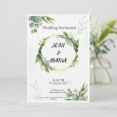 Huwelijksuitnodigingen Een liefdesverhaal begint Feestdagenkaart (Staand voorkant)