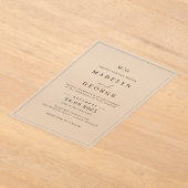 Huwelijksuitnodigingen Eenvoudige Sjabloon Minimal (Laagn)