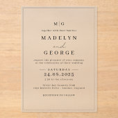 Huwelijksuitnodigingen Eenvoudige Sjabloon Minimal (Voorkant)