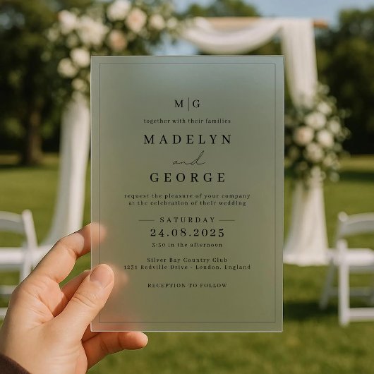 Huwelijksuitnodigingen Eenvoudige Sjabloon Minimal