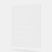 Huwelijksuitnodigingen Eenvoudige Sjabloon Minimal Acryl Bord (Hoek)