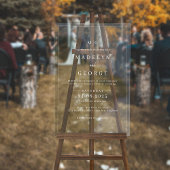 Huwelijksuitnodigingen Eenvoudige Sjabloon Minimal Acryl Bord