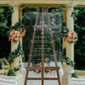 Huwelijksuitnodigingen Eenvoudige Sjabloon Minimal Acryl Bord