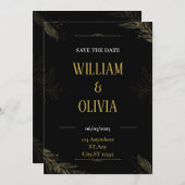 Huwelijksuitnodigingen. Feestdagenkaart (Voorkant / Achterkant)