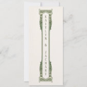 Huwelijksuitnodigingen | Floral Art Nouveau Kaart (Achterkant)