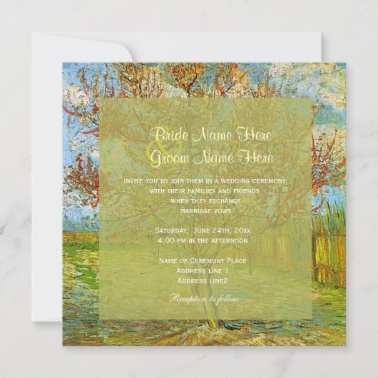 Huwelijksuitnodigingen. florale roze perzikkleuri kaart (Voorkant)