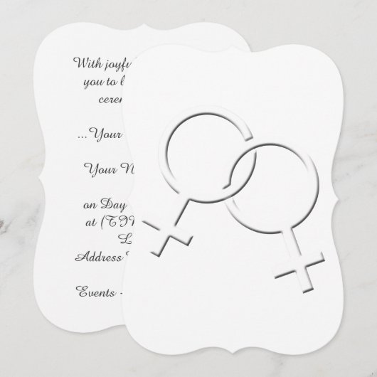 Huwelijksuitnodigingen Gay Pride Kaarten voor deze (Voorkant / Achterkant)