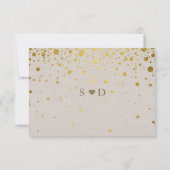 Huwelijksuitnodigingen | Gold Confetti BEWAREN DE  Save The Date (Achterkant)