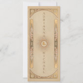 Huwelijksuitnodigingen | Gold Nouveau Deco Kaart (Achterkant)